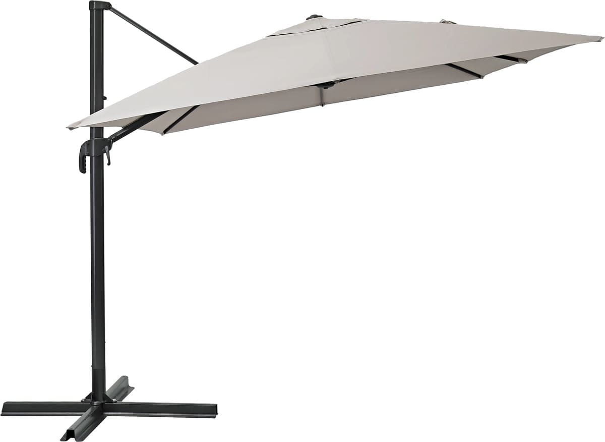 Parasol excéntrico de aluminio acero NATERIAL Aura
