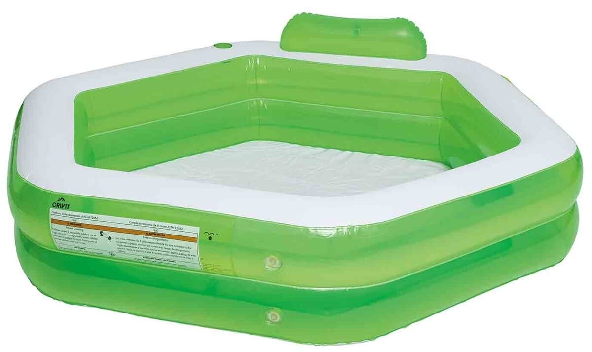 Piscina hinchable hexagonal rectangular Crivit