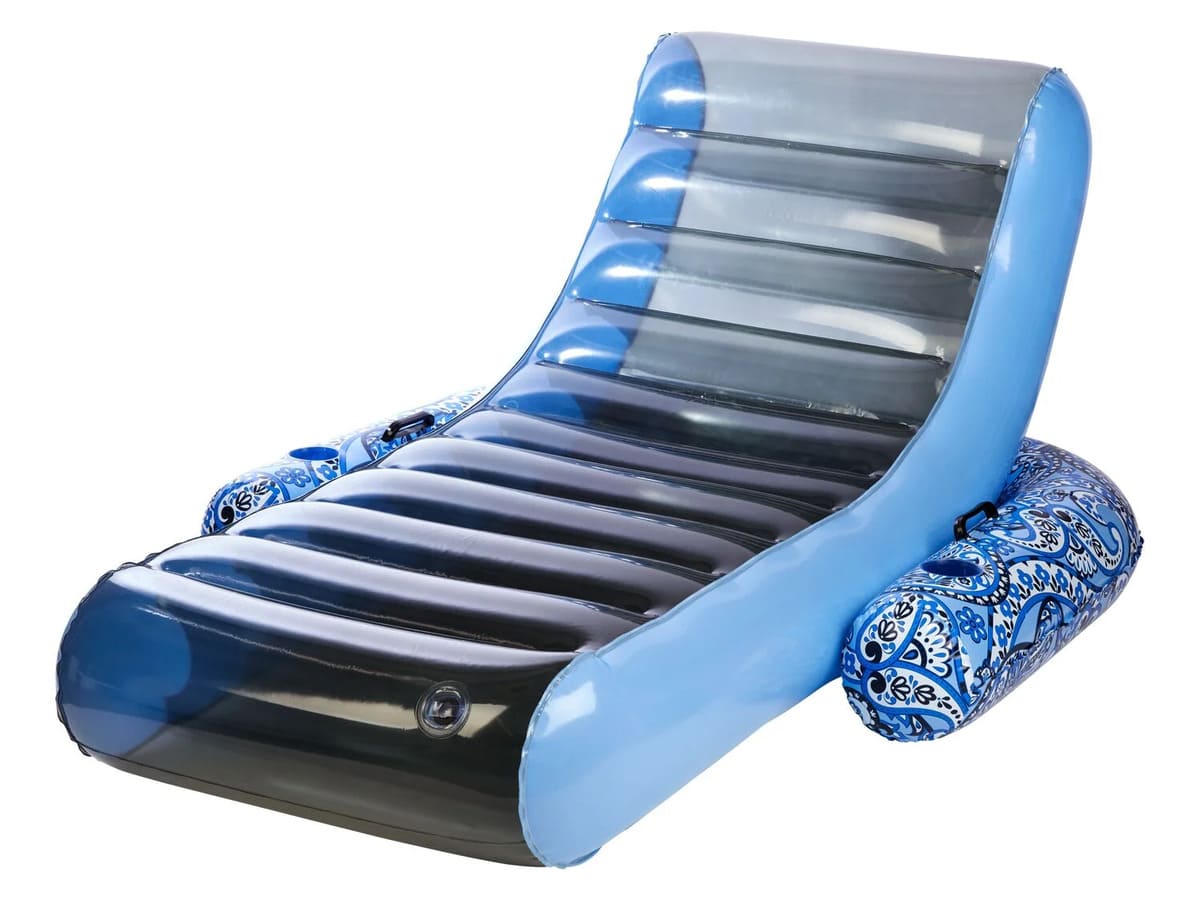 Tumbona hinchable con reposabrazos