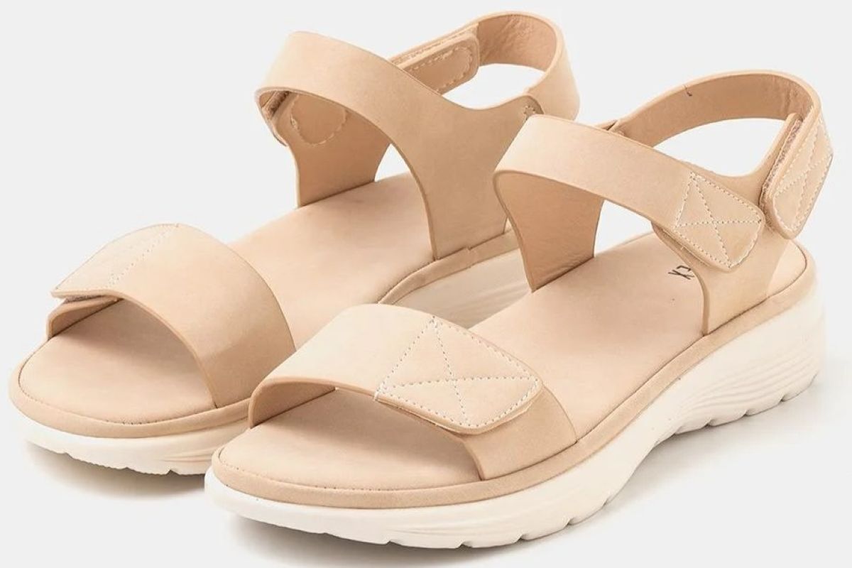 Sandalias confortables beige TEX de Carrefour