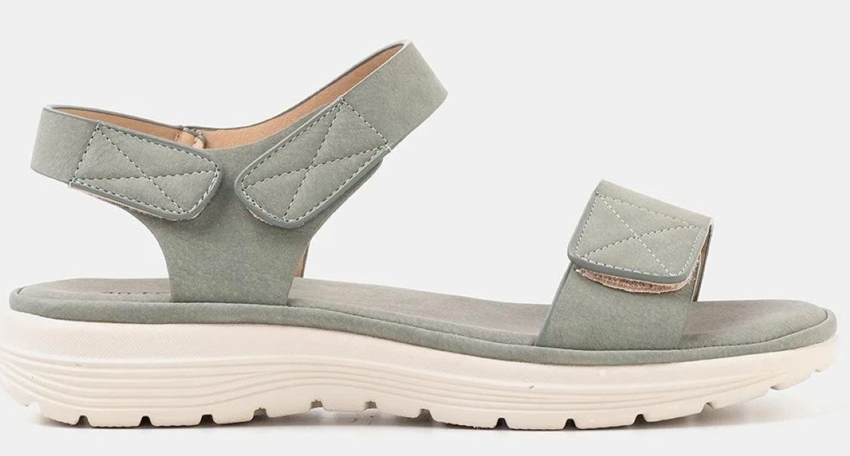 Sandalias confortables verde claro TEX de Carrefour