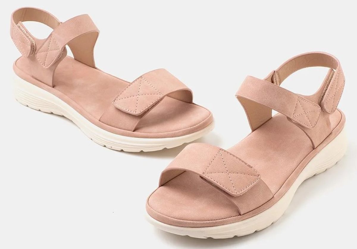 Sandalias confortables rosa TEX de Carrefour