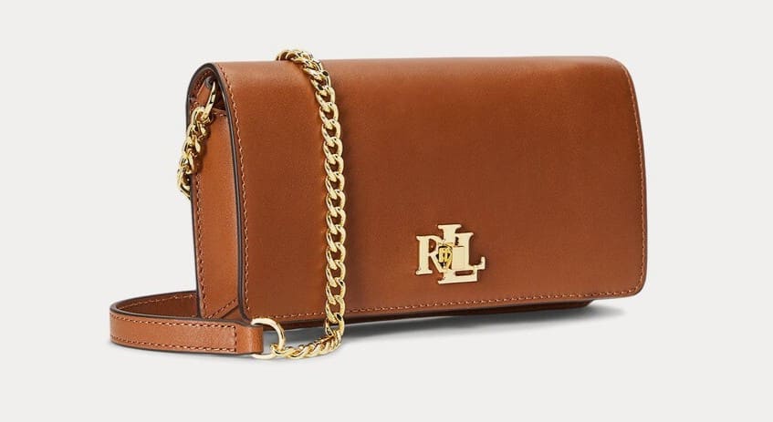 Ralph Lauren Bandolera mini de piel con solapa