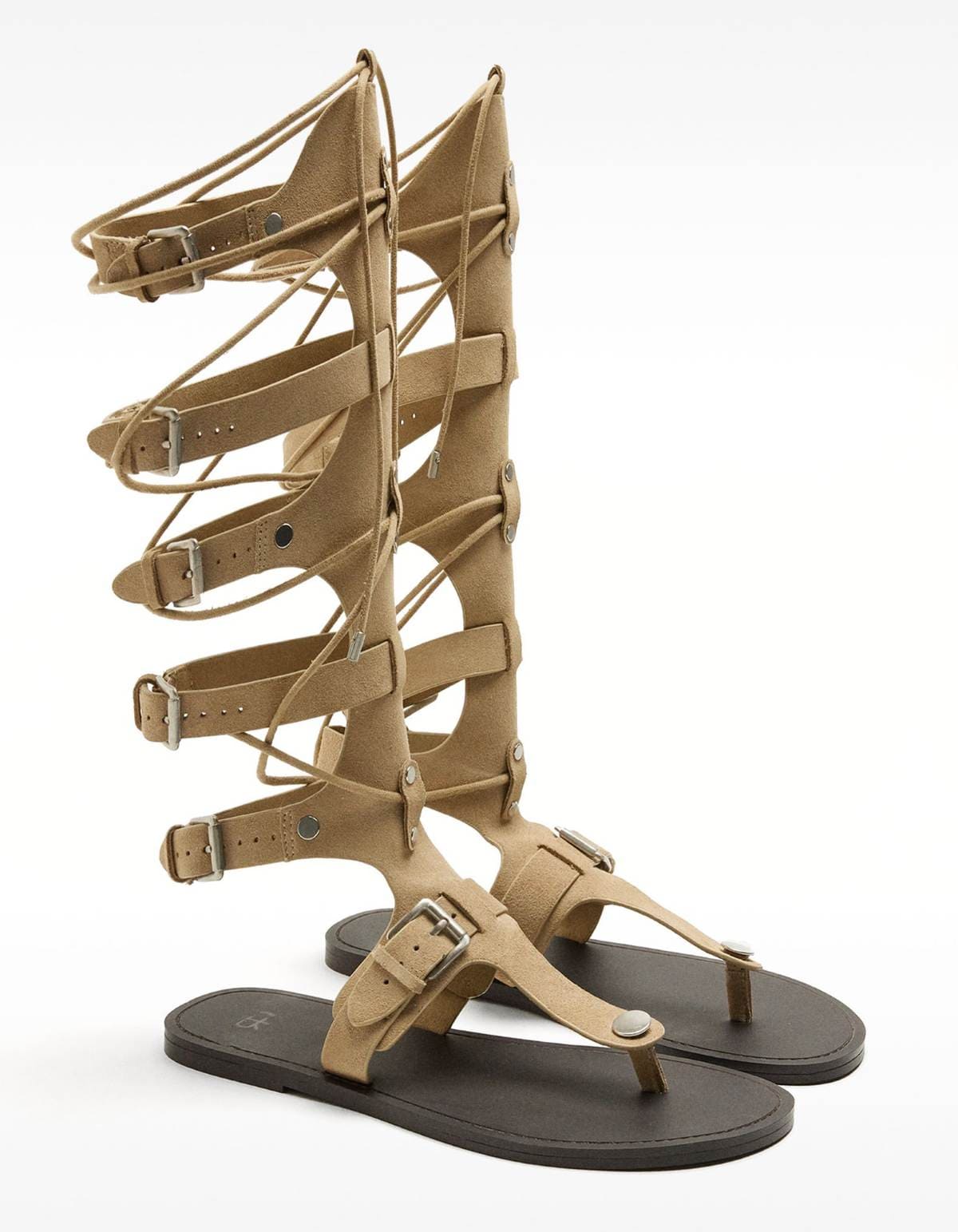 Sandalias gladiadoras de piel de Parfois