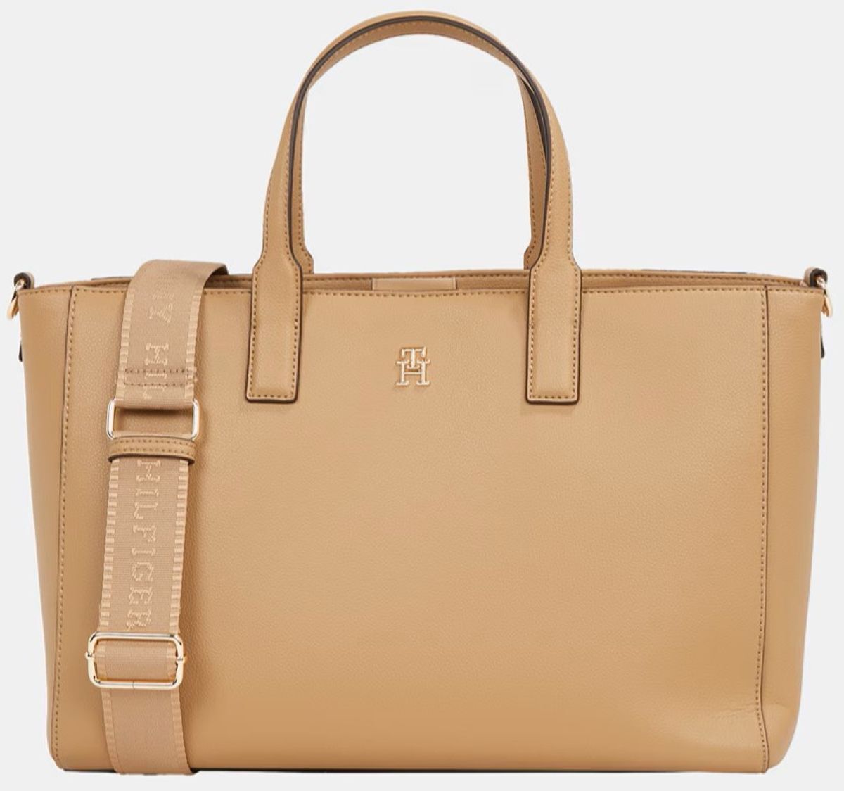 Bolso estilo satchel en color camel Tommy Hilfiger de El Corte Inglés