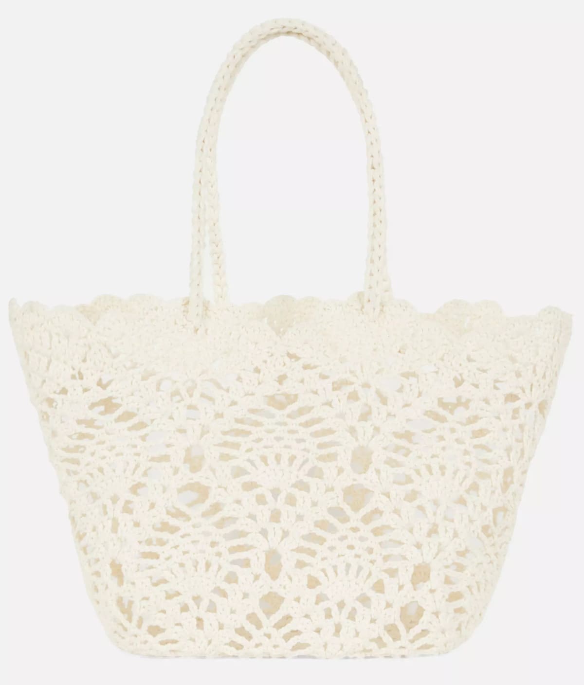 El bolso bombonera de crochet de Paula Echevarría en color blanco de Primark