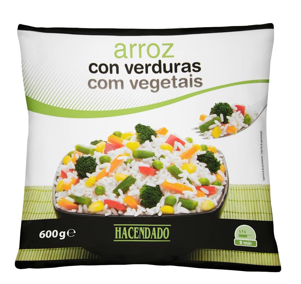 Arroz con verduras ultracongelado Hacendado