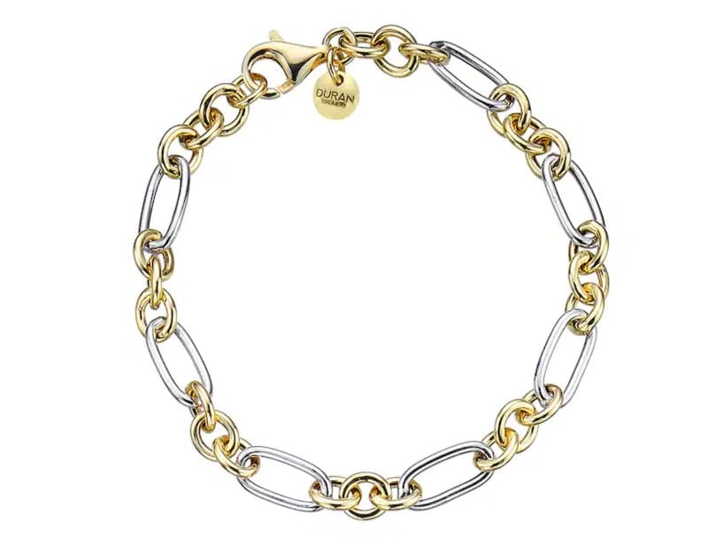 Pulsera Links de plata con acabado en oro 18K Duran Exquse