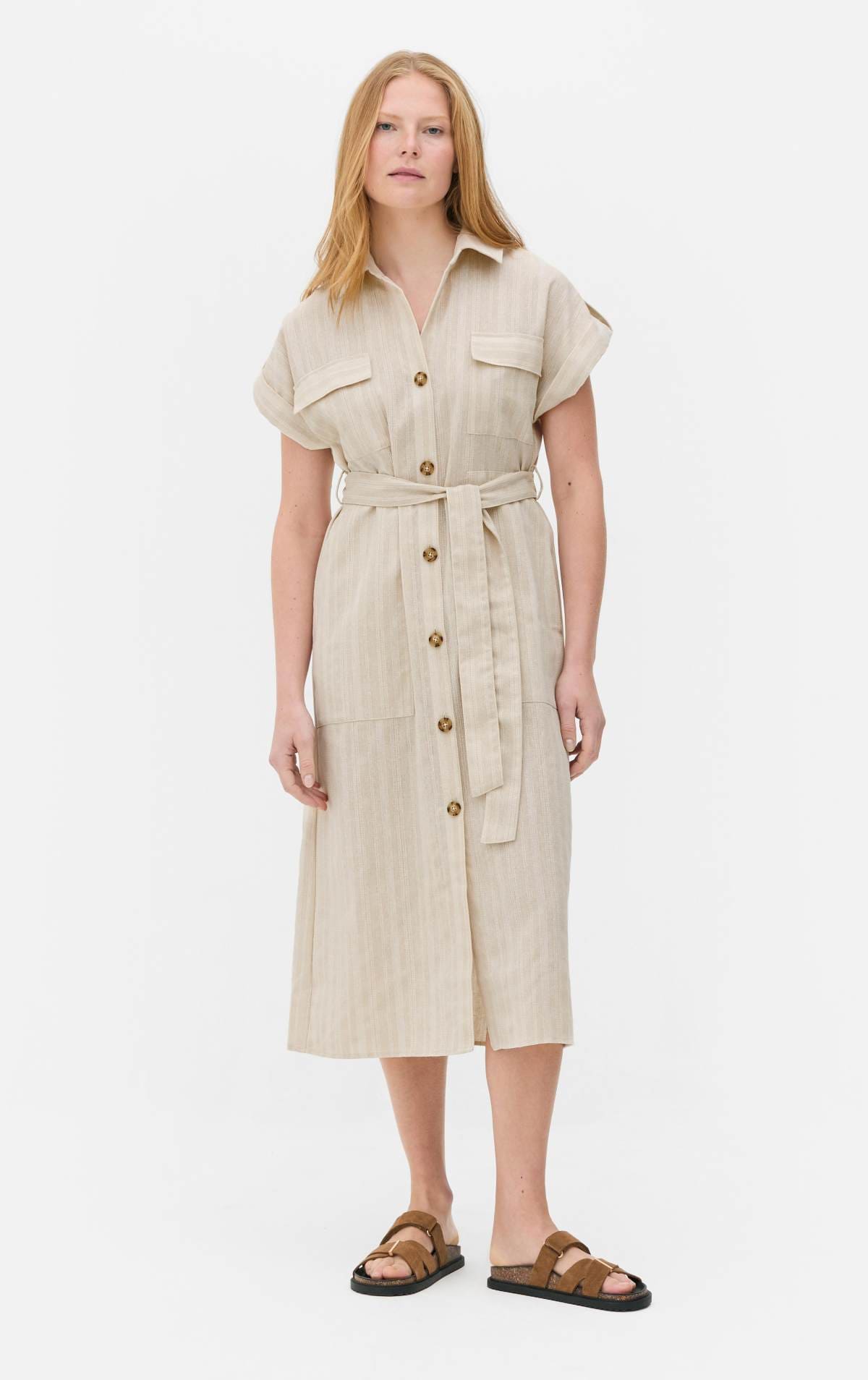 Vestido camisero a rayas de The Edit