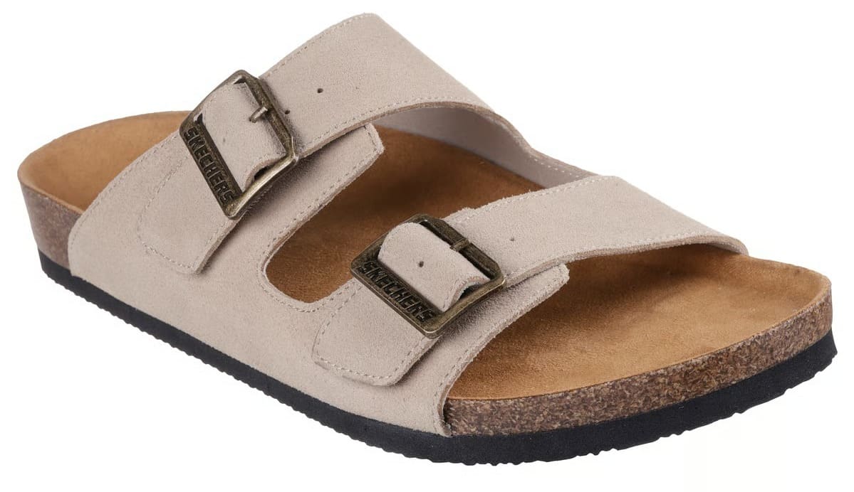 Las nuevas sandalias Relaxed Fit: Aidan - Leelan en color taupe de Skechers