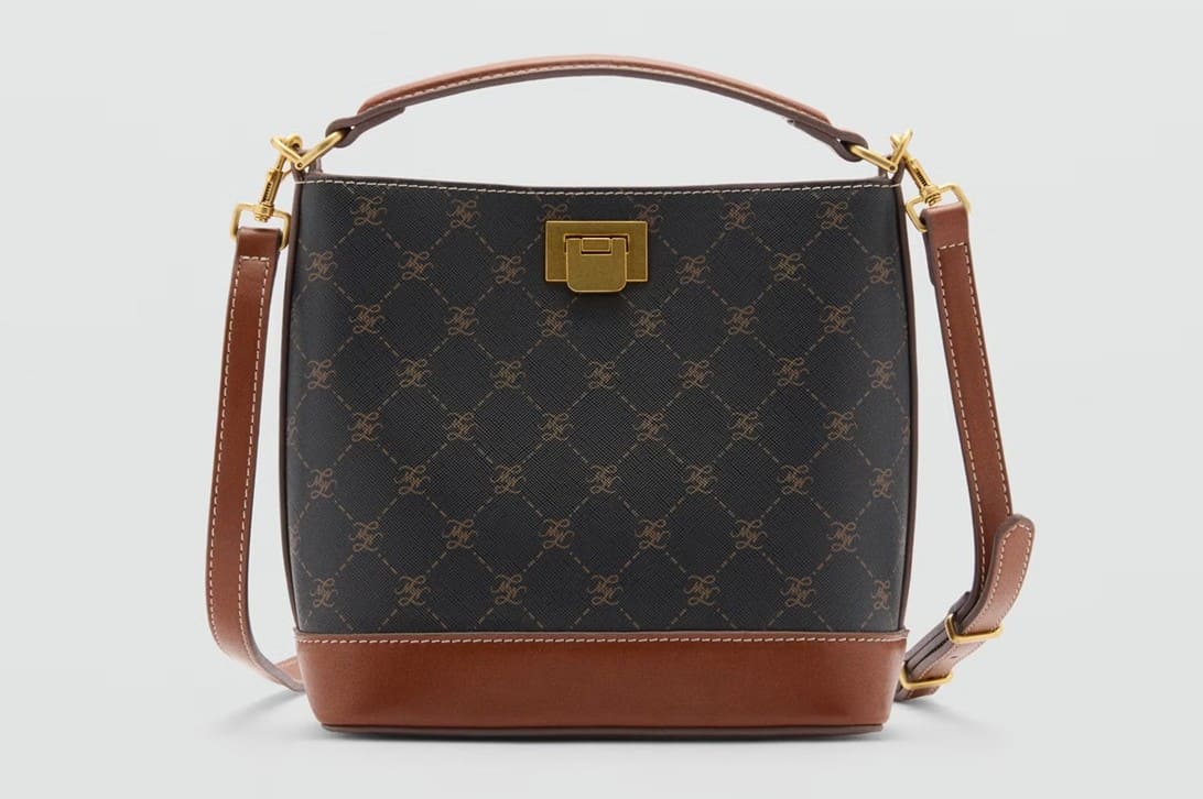 Bolso mini shopper estampado logo de Mango