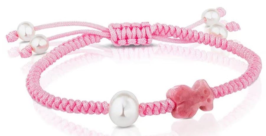 Pulsera Tibet en rodonita y perlas