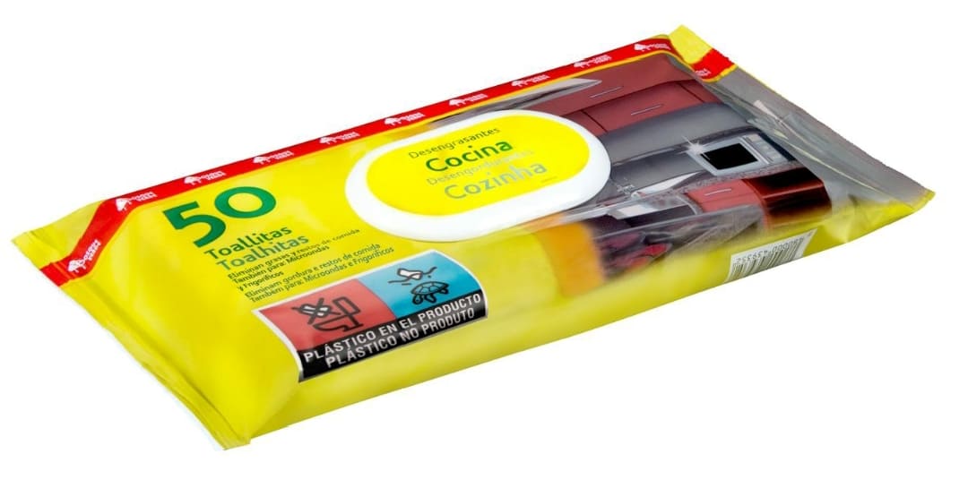 Toallitas limpiadoras desengrasantes de cocina Bosque Verde (1)