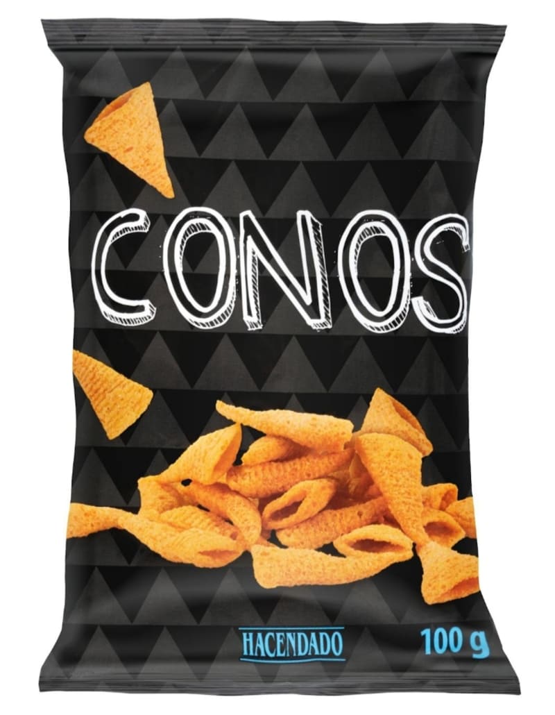 Conos sabor bacón y queso Hacendado