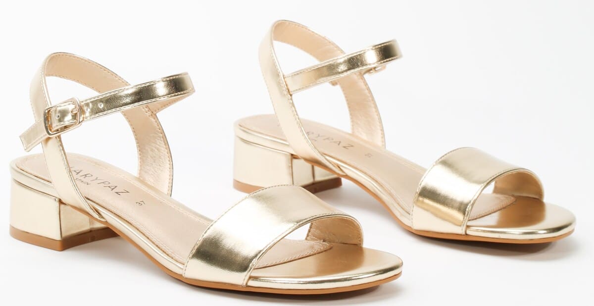 Sandalias de tacón bajo