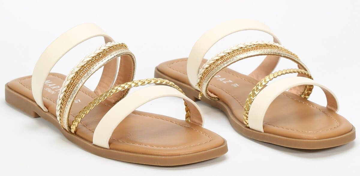 Sandalias planas de tiras trenzadas
