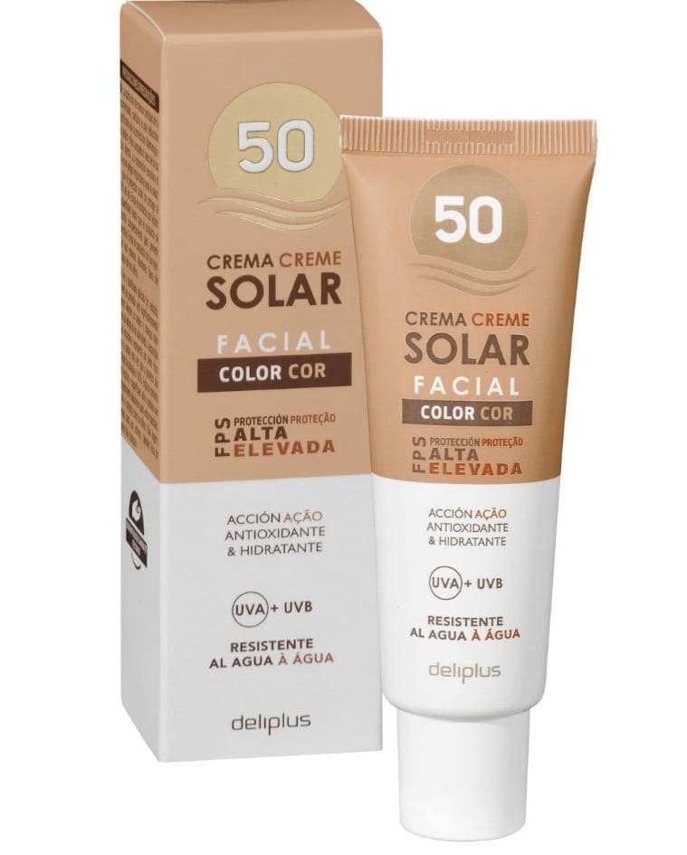 Crema protección solar facial Deliplus 