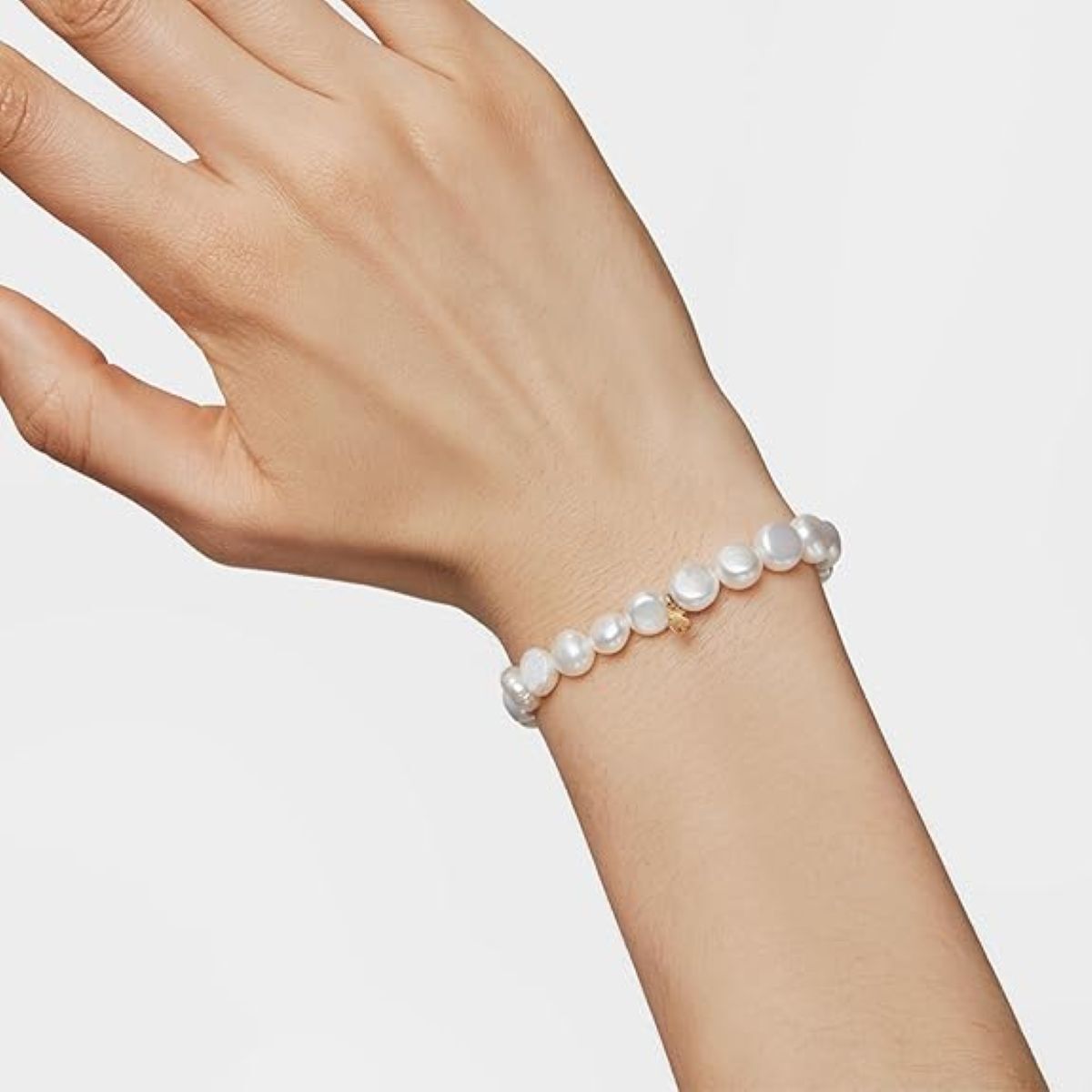 Pulsera de perlas barrocas con motivo de oso en oro amarillo de 18kt Tous de Amazon