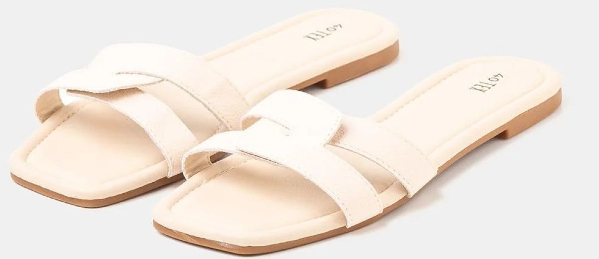 Sandalia plana con pala cruzada TEX de Carrefour