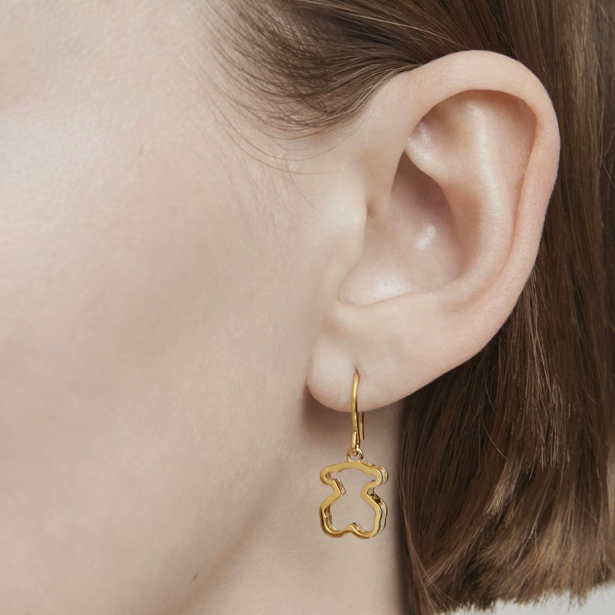 Pendientes con baño de oro 18 kt sobre plata Galaxy de Tous