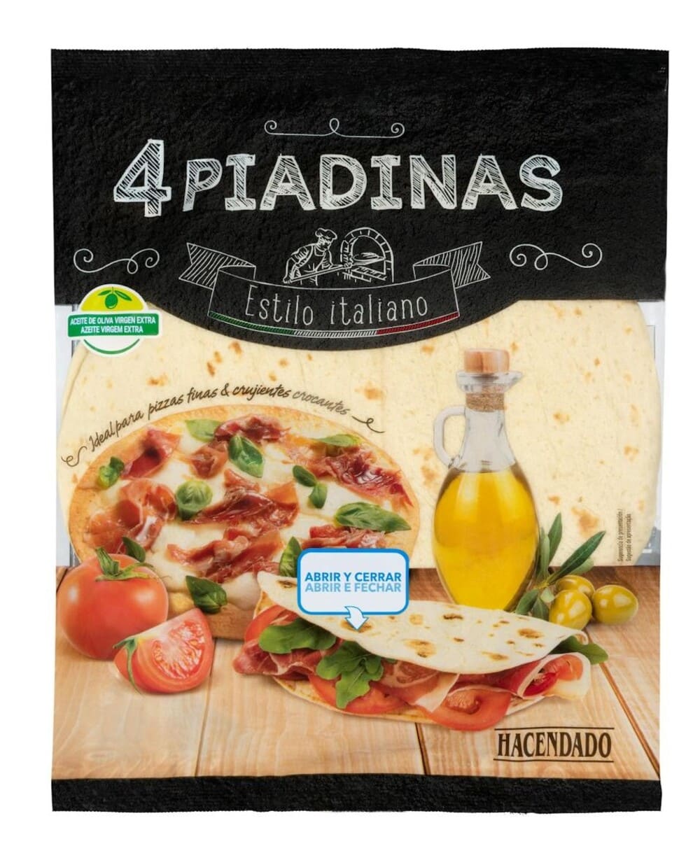 Piadinas pan estilo italiano Hacendado