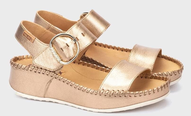 Sandalias de piel metalizadas