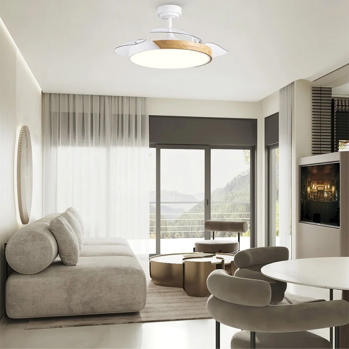 Ventilador de techo LED con aspas retráctiles Taoro de Leroy Merlin