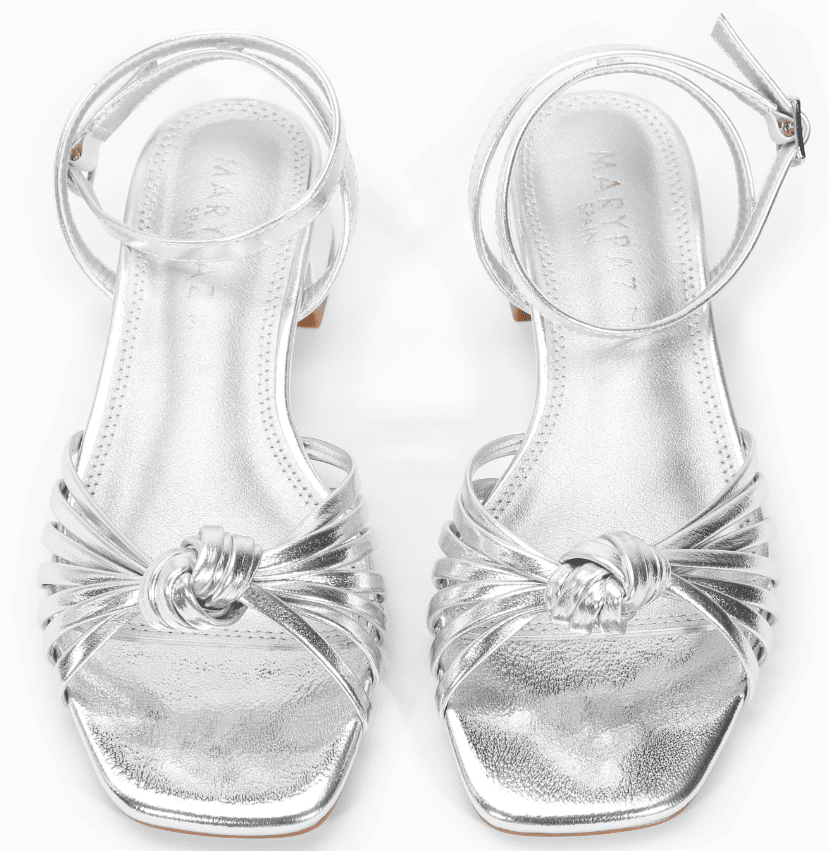 Sandalias tacón bajo nudo