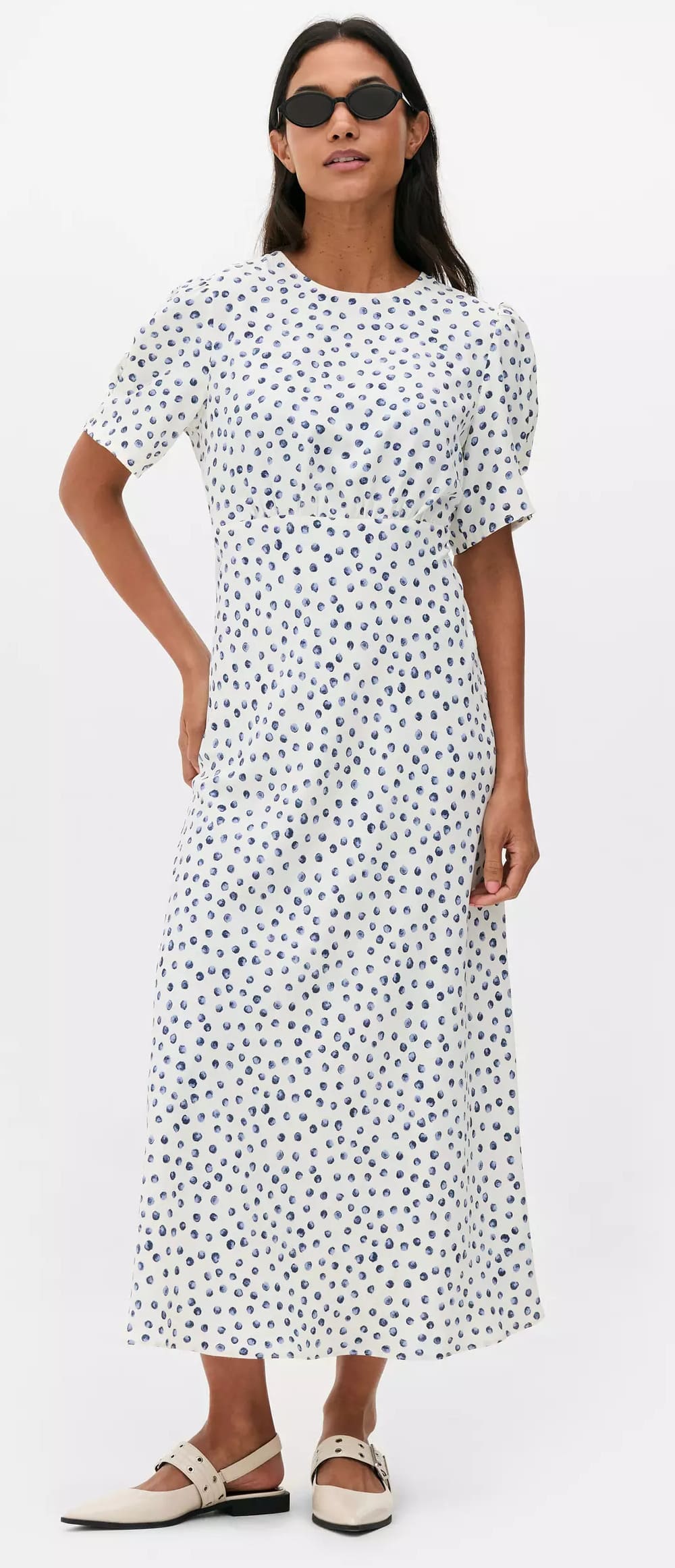 El vestido midi estilo vintage en color azul de Primark