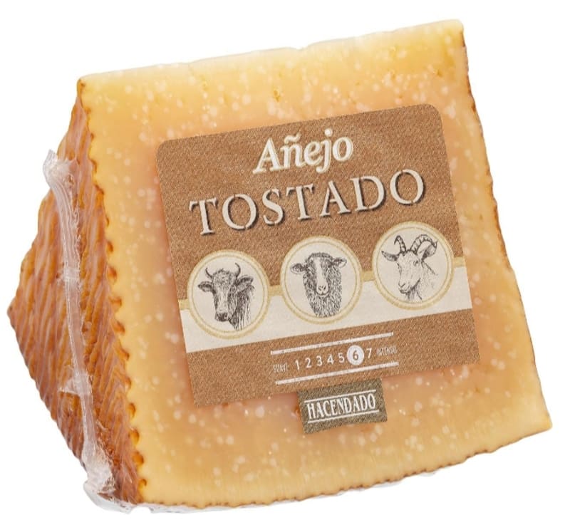 Queso añejo tostado mezcla Hacendado
