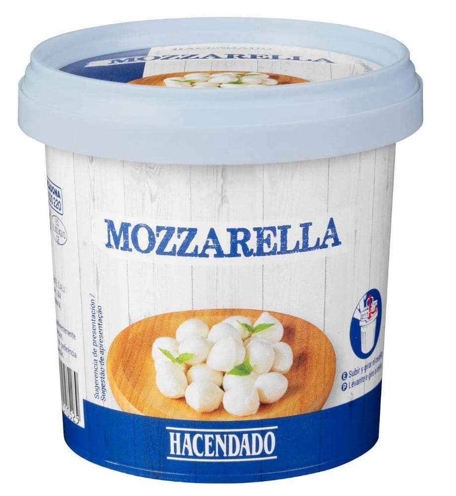 Queso Mozzarella fresca de vaca Hacendado