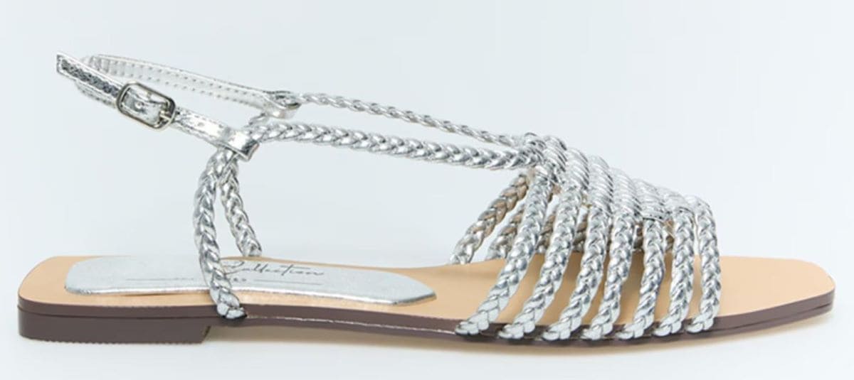 Sandalia cangrejera de trencitas