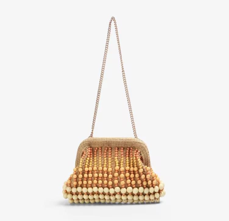 Bolso crochet con cuentas decorativas