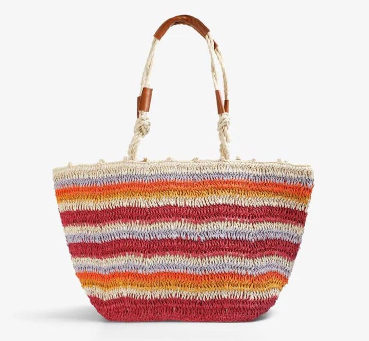 Bolso de hombro tipo shopper trenzado