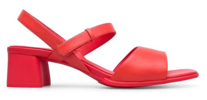 Sandalias de tacón de piel lisas