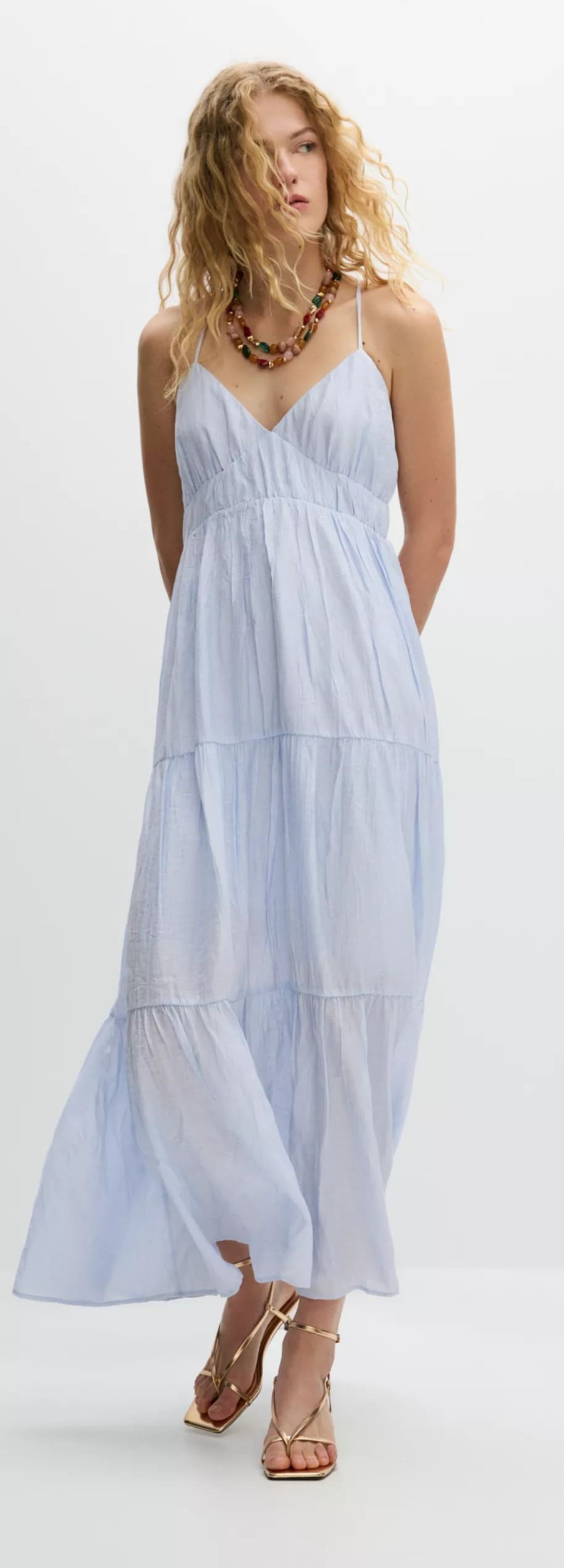 Vestido midi con paneles