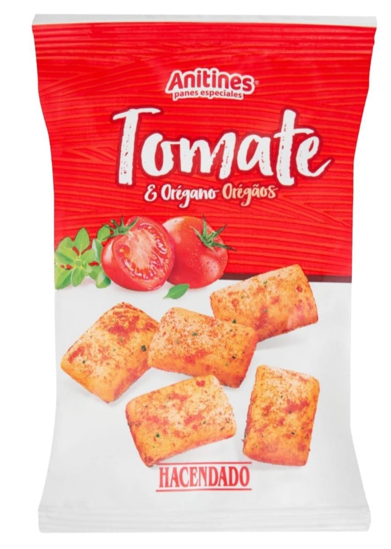 Panes especiales con tomate y orégano Hacendado Anitines