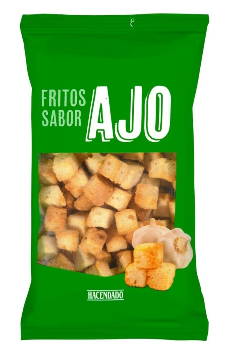 Picatostes fritos con ajo Hacendado