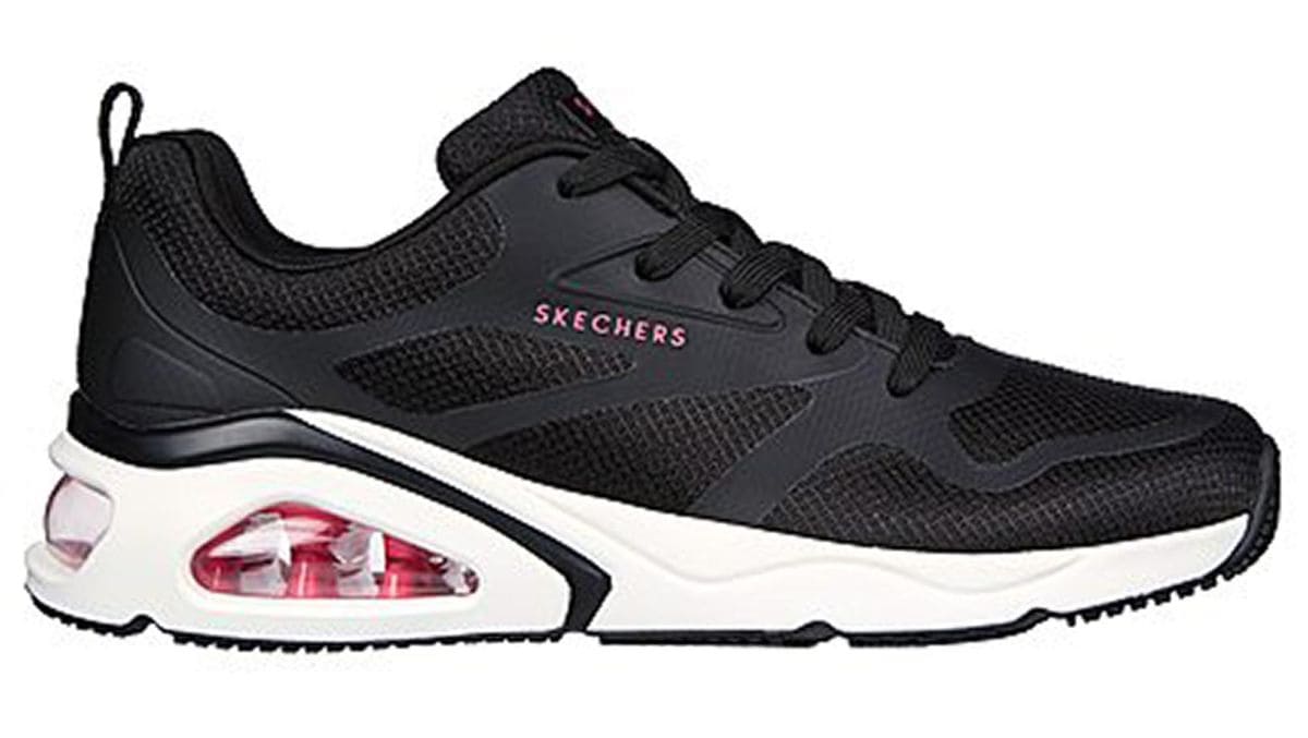 Zapatillas Deportivas Caminar Mujer Skechers 177420_BLK Negras con Cordones
