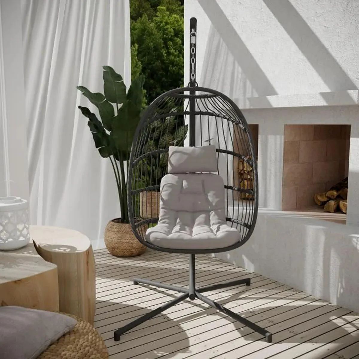 Sillón colgante de exterior NATERIAL Origami de Leroy Merlin