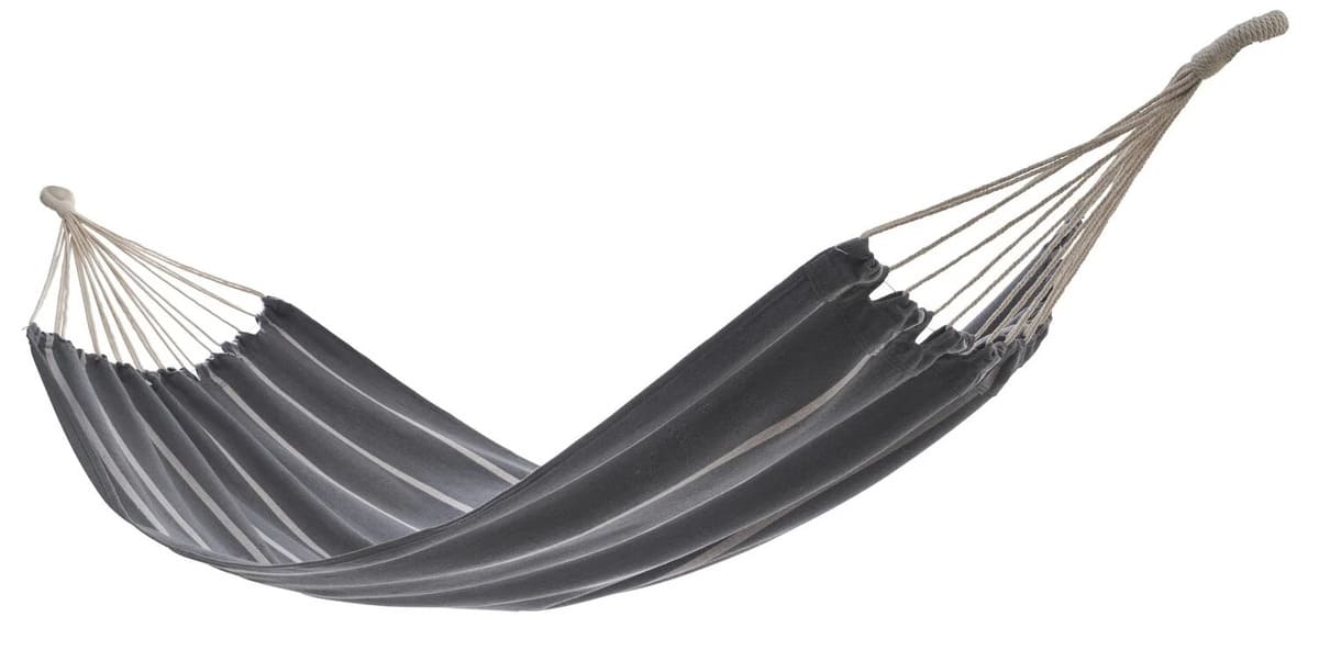 La hamaca de rayas en color gris antracita de Lidl