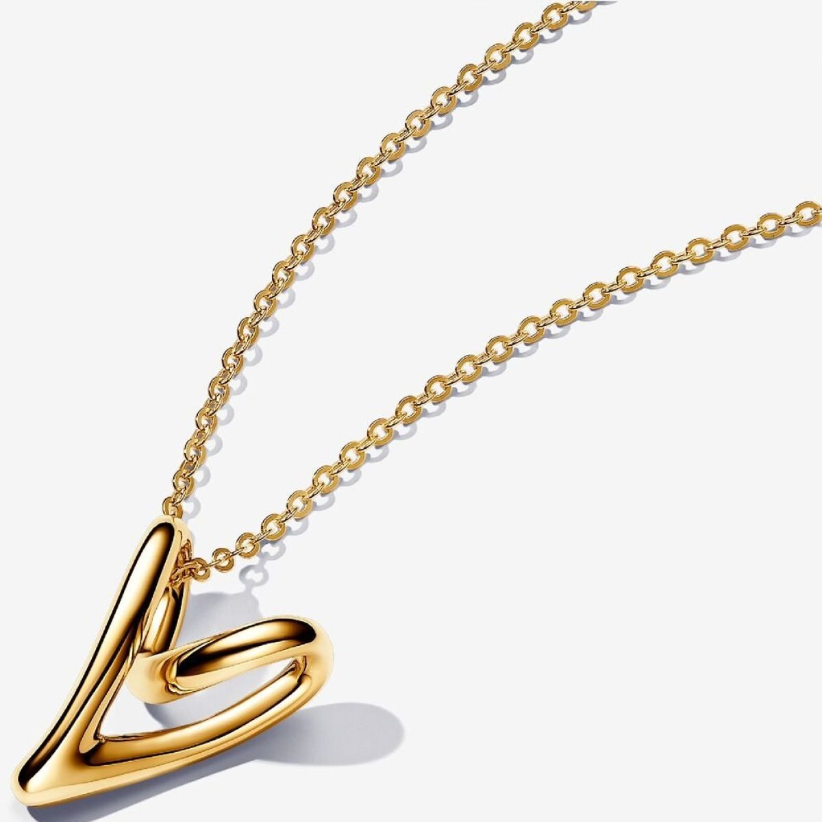 Collar corazón con forma orgánica de Pandora