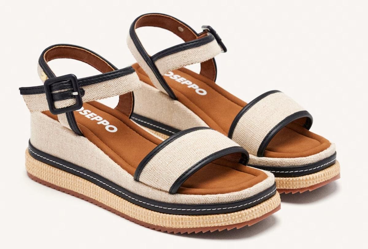 Gioseppo Sandalias de cuña de mujer con cierre ajustable en el tobillo