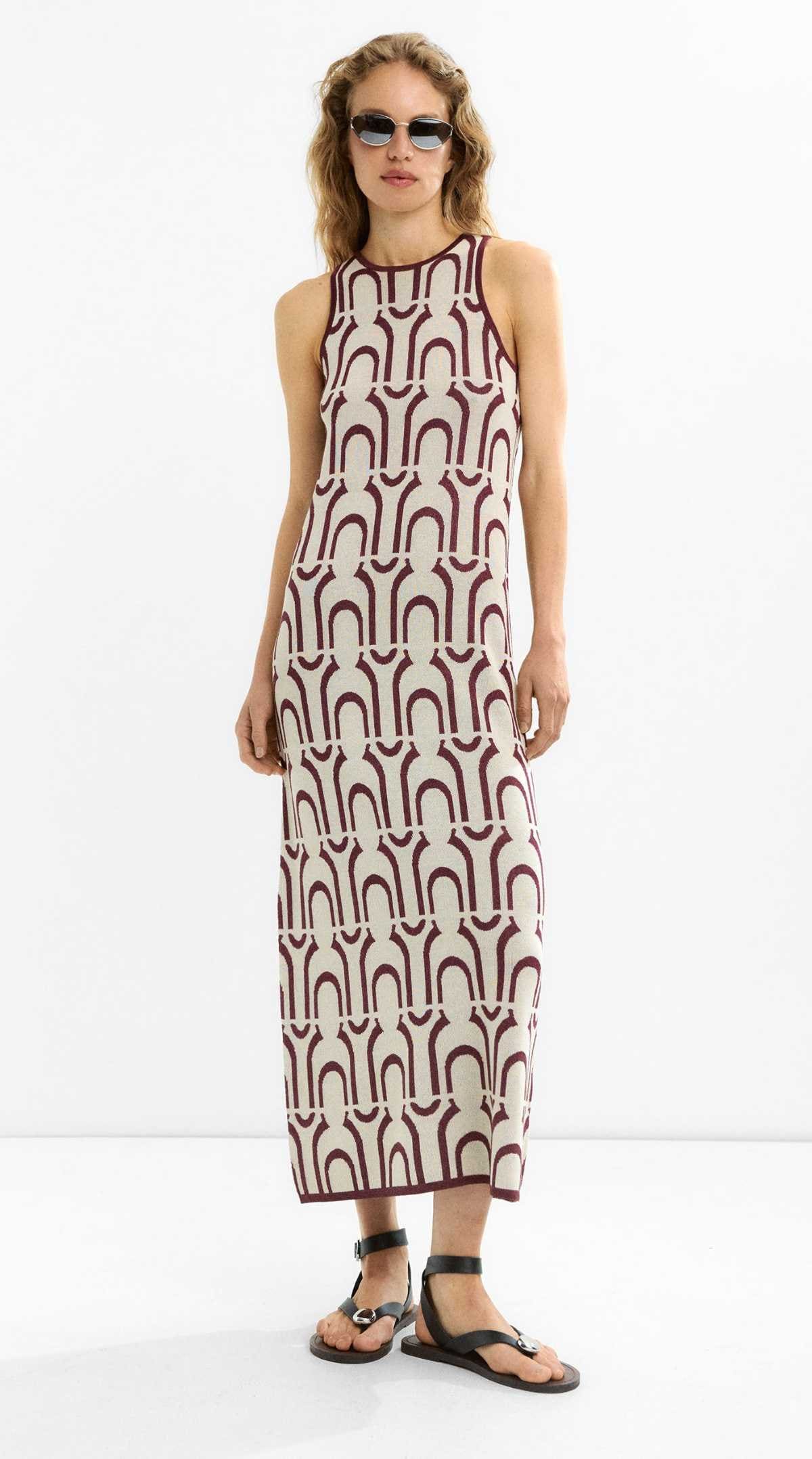 Vestido largo de punto Jacquard de Parfois