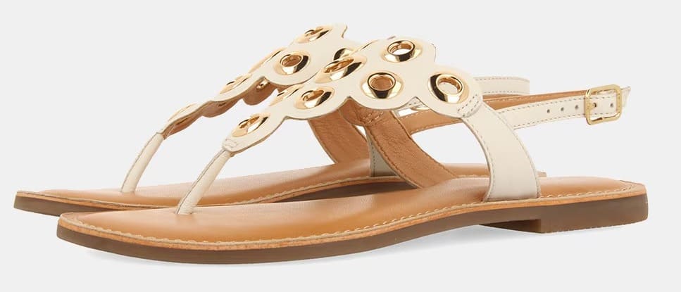 Las sandalias de piel para mujer en color blanco de Gioseppo en El Corte Inglés