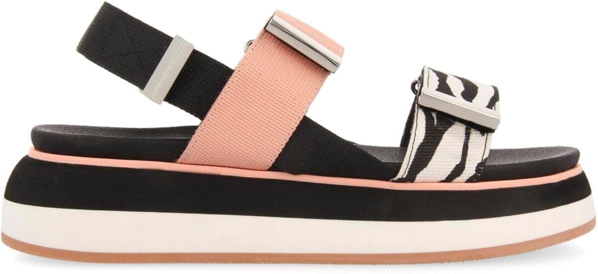 Sandalias con print de cebra Estrela