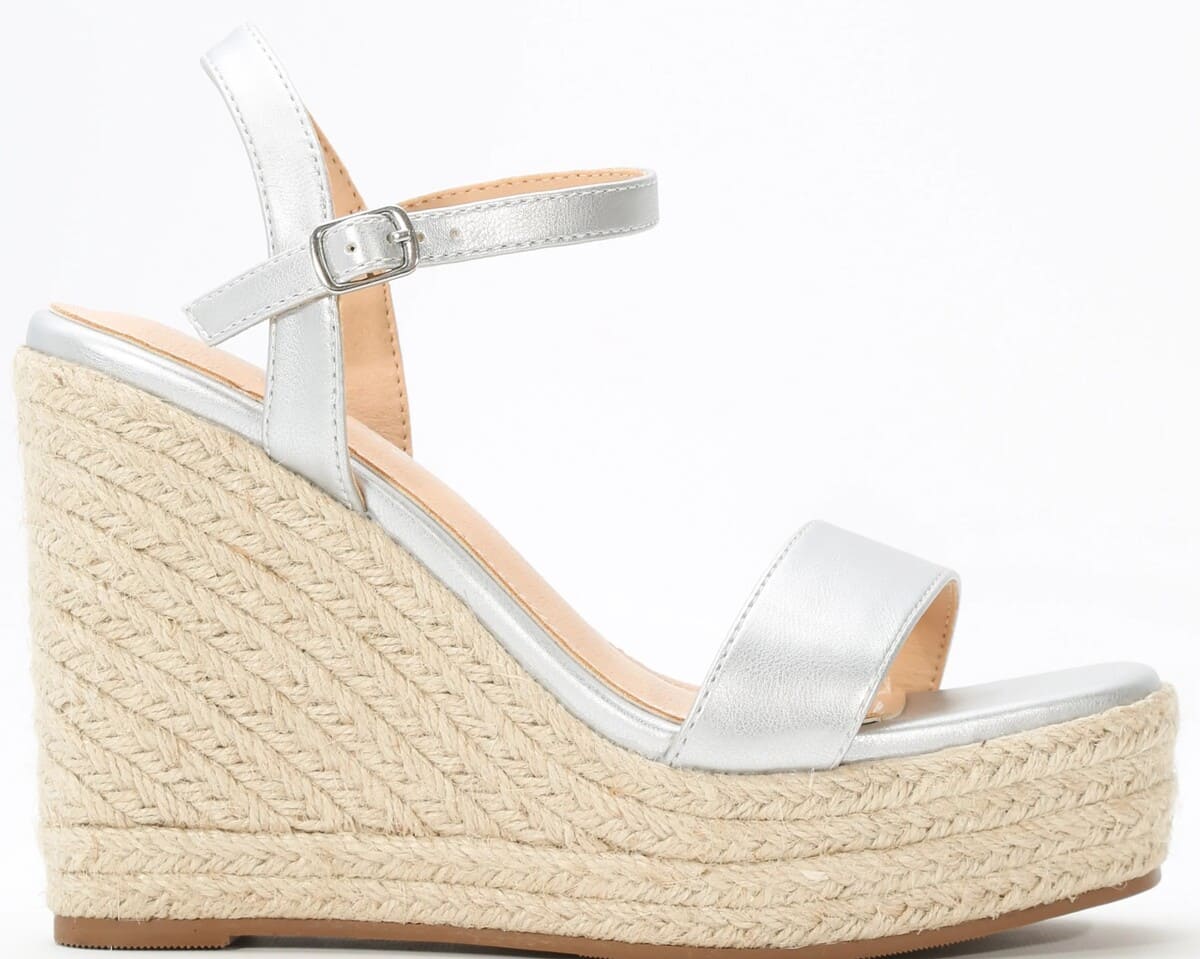 Sandalias de cuña tipo esparto