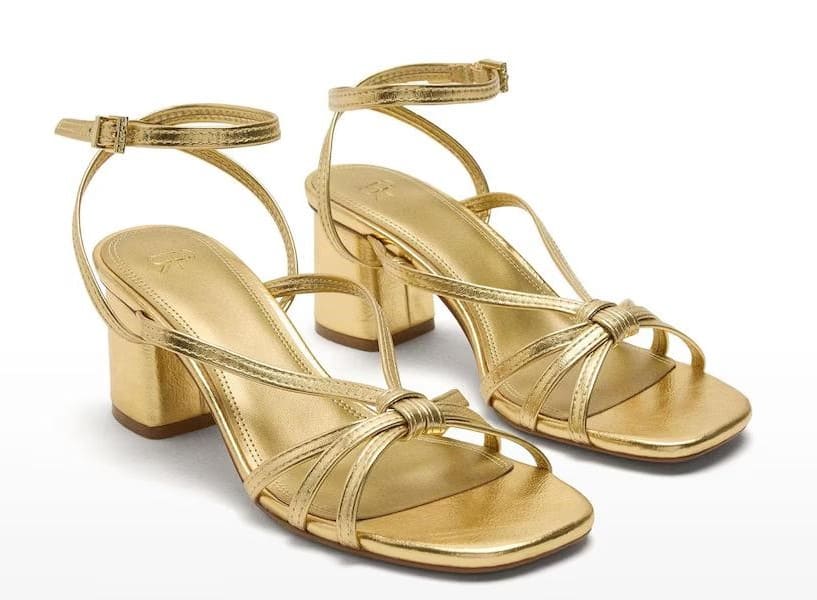 Sandalias de tacón con tiras cruzadas y cierre de hebilla, Parfois