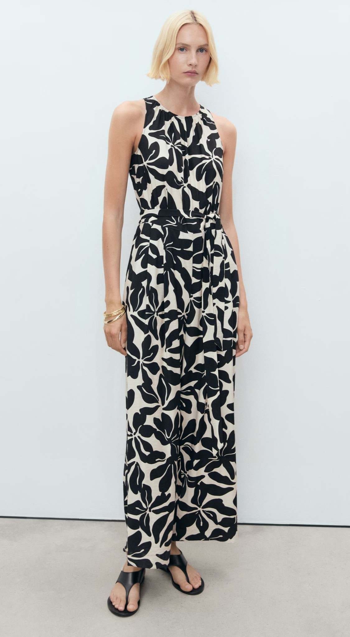 Mono cinturón estampado de Mango