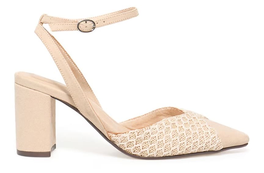 Las sandalias con tacón de rafia combinadas de Sfera en El Corte Inglés